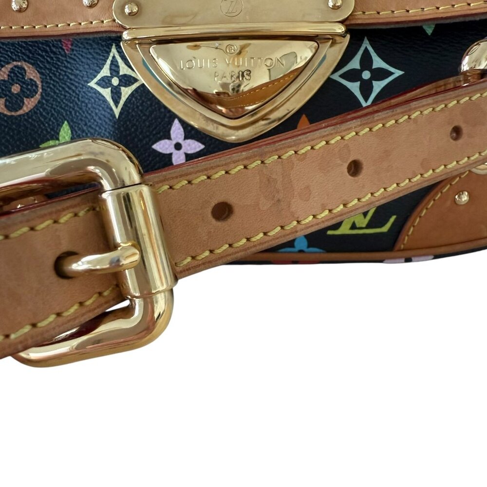 Louis Vuitton Rita Monogram Multi Black vtg Murakami Black RARE Authentic Y2K - Picture 8 of 15